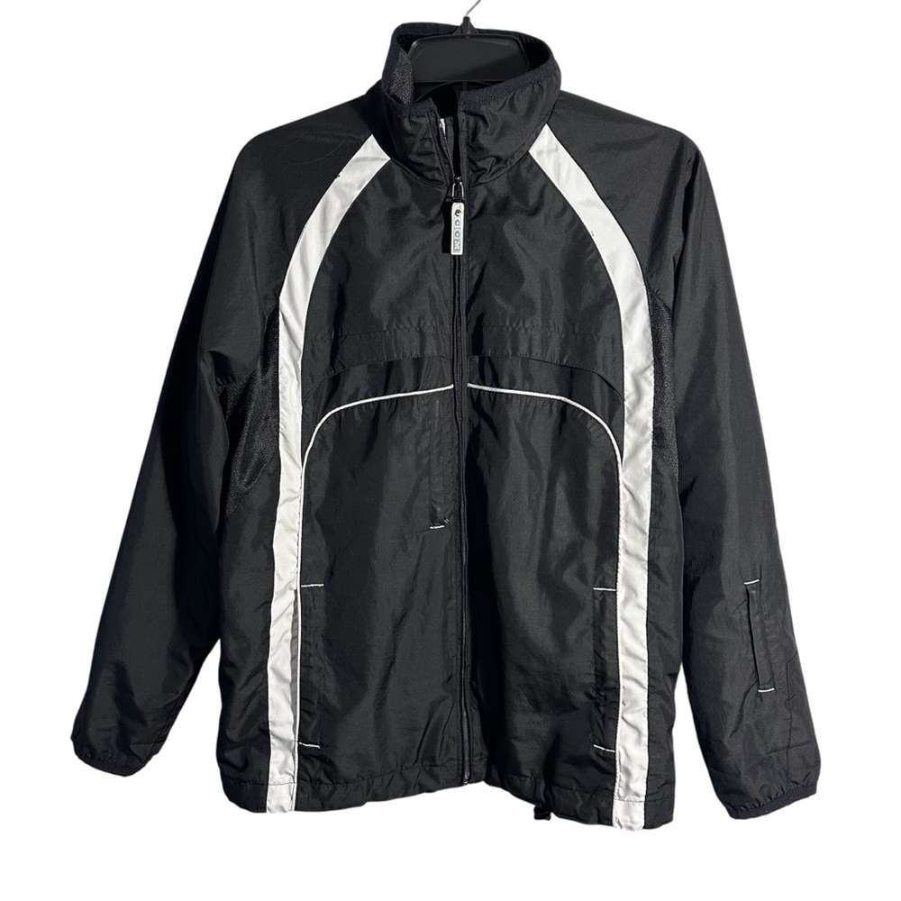 CCM black hockey windbreaker lightweight jacket youth medium